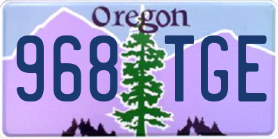 OR license plate 968TGE