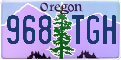 OR license plate 968TGH