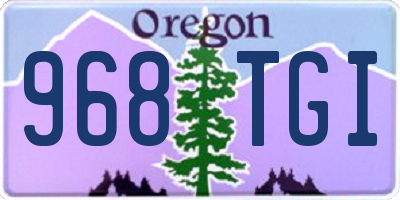 OR license plate 968TGI