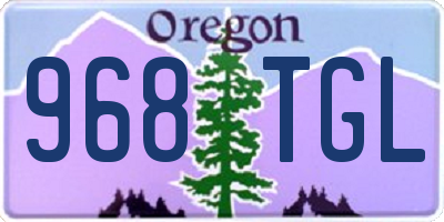 OR license plate 968TGL