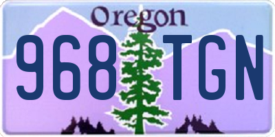 OR license plate 968TGN