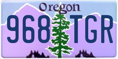 OR license plate 968TGR