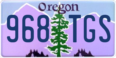 OR license plate 968TGS
