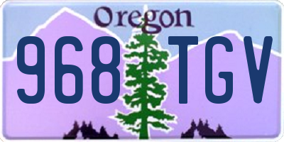 OR license plate 968TGV