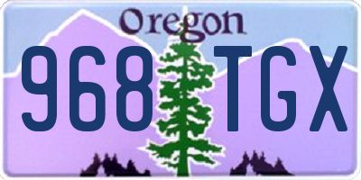 OR license plate 968TGX
