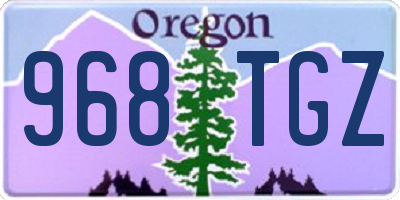 OR license plate 968TGZ
