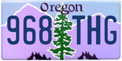 OR license plate 968THG