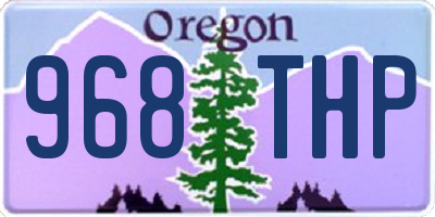 OR license plate 968THP