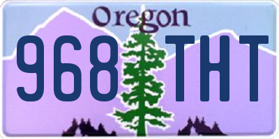 OR license plate 968THT