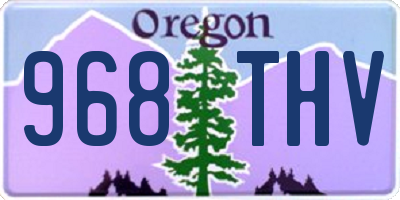 OR license plate 968THV