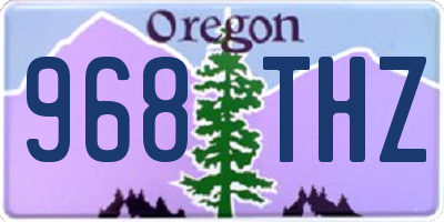 OR license plate 968THZ