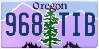 OR license plate 968TIB