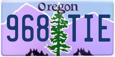 OR license plate 968TIE