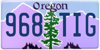 OR license plate 968TIG