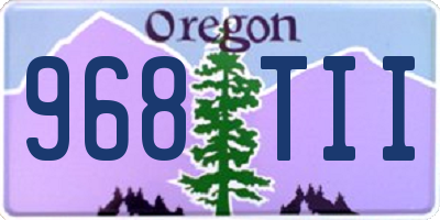 OR license plate 968TII