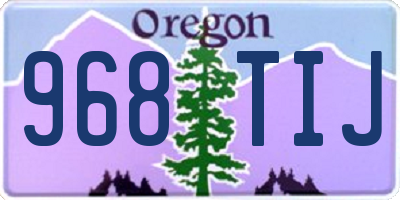 OR license plate 968TIJ