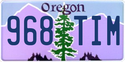OR license plate 968TIM