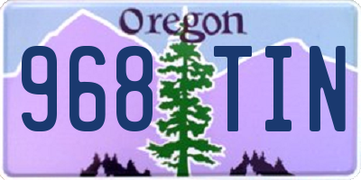 OR license plate 968TIN