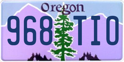 OR license plate 968TIO
