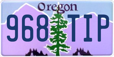 OR license plate 968TIP