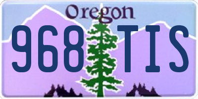 OR license plate 968TIS