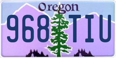 OR license plate 968TIU