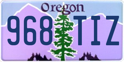 OR license plate 968TIZ