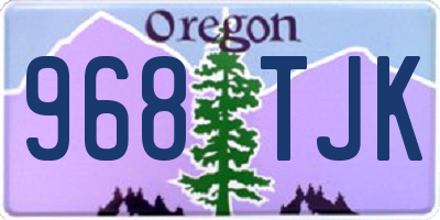 OR license plate 968TJK