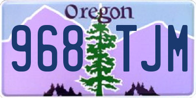OR license plate 968TJM