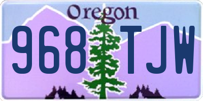 OR license plate 968TJW