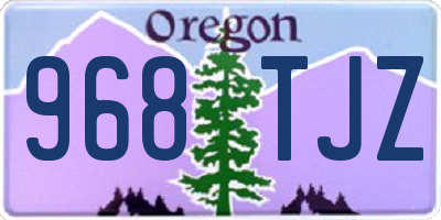 OR license plate 968TJZ