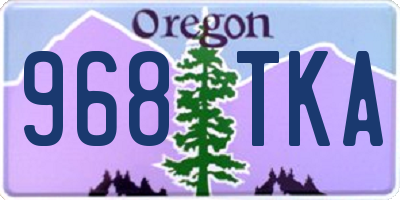 OR license plate 968TKA