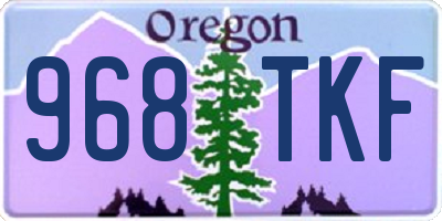 OR license plate 968TKF