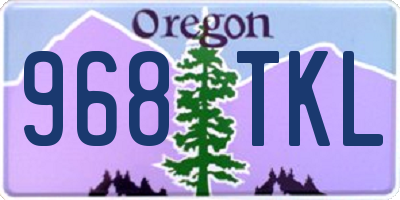 OR license plate 968TKL