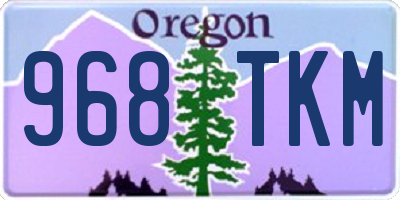 OR license plate 968TKM