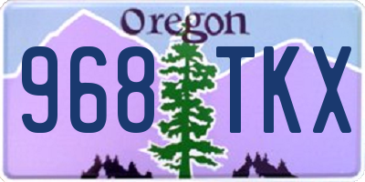 OR license plate 968TKX