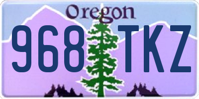 OR license plate 968TKZ