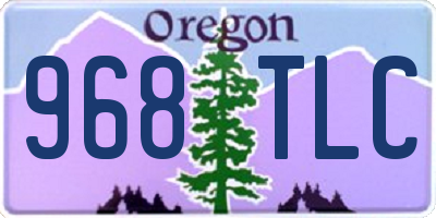 OR license plate 968TLC