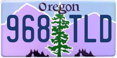 OR license plate 968TLD