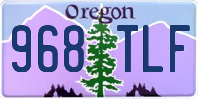 OR license plate 968TLF