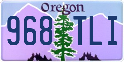 OR license plate 968TLI