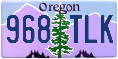OR license plate 968TLK