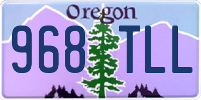 OR license plate 968TLL
