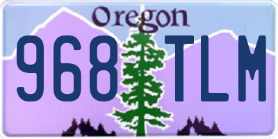 OR license plate 968TLM