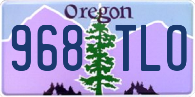 OR license plate 968TLO