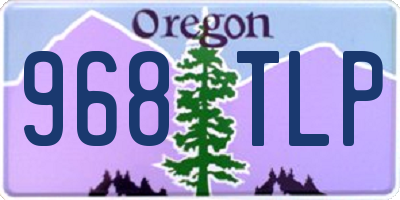 OR license plate 968TLP