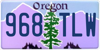OR license plate 968TLW