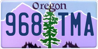 OR license plate 968TMA