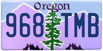 OR license plate 968TMB