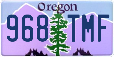 OR license plate 968TMF